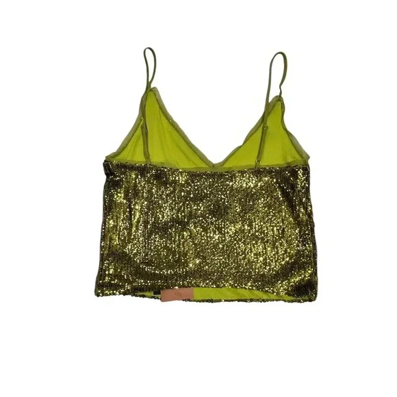 LE SUPERBE Lila Sequin Cami in Green Size XS - Picture 12 of 13